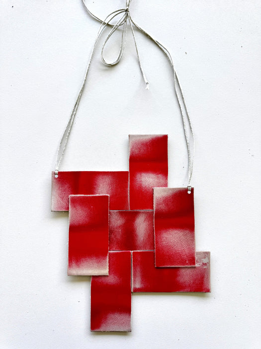 Le Corbusier Red Necklace - Sustainable Modular Jewellery