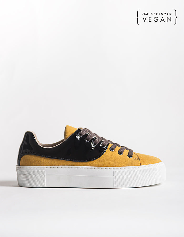 Laureline Mustard Vegan Sneakers - Main Image