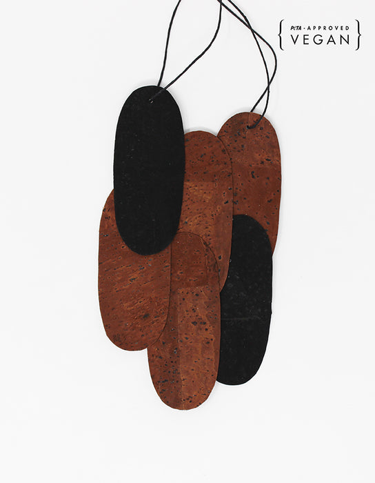 Pieces Assymmetrical S - Brown & Black Cork